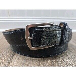 Roger Ximenez Belts Genuine Italian Calf 162324 Handmade USA Black Croc 42"-45"